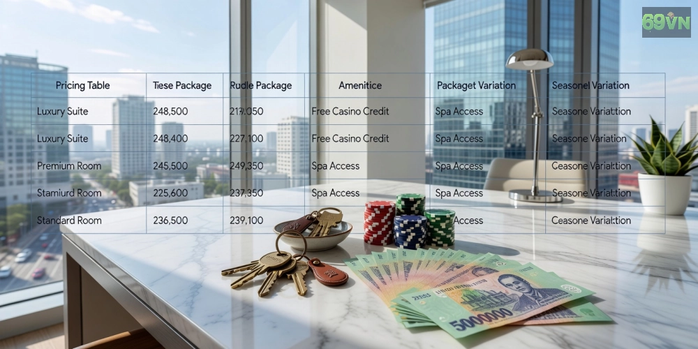 Bảng giá cập nhật hotels with casinos 69vn cho các gói dịch vụ năm 2025 tại Việt Nam