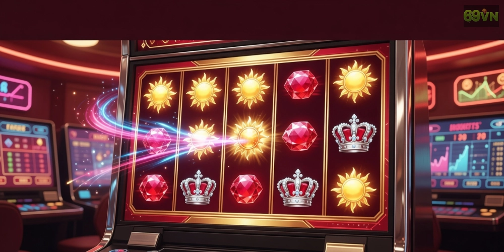 Giới thiệu khái niệm nổ hũ uy tín 69vn với hình ảnh minh họa trò chơi slot jackpot hấp dẫn