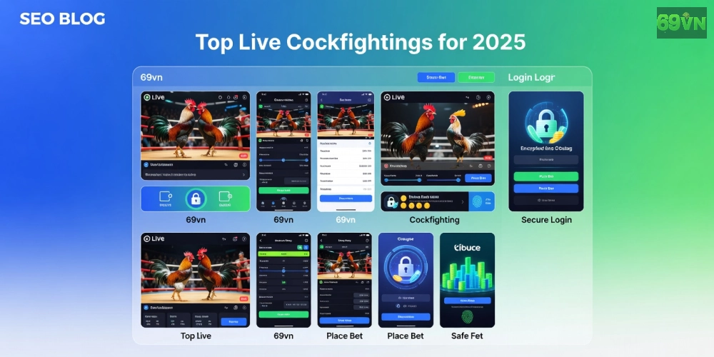 Minh họa top nền tảng xem đá gà trực tiếp 69vn uy tín năm 2025 với giao diện chuyên nghiệp